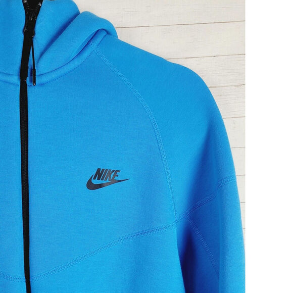 Nike Sportswear Tech Fleece Windrunner Full Zip Hoodie in Photo Blue/Blk, sz Med - Picture 3 of 16